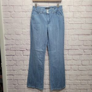 NEW NYDJ Med‎ Rise Bootcut Jeans Size 6 Light Wash Curvy Tall 30x34 Stretch